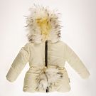 Куртка зимняя для девочки Одягайко молочная 20263