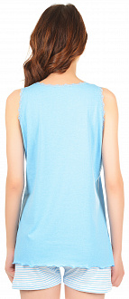 Комплект женский (майка+шорты) MISS FIRST RIBEX голубой - купити
