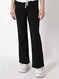 Трикотажные брюки-клёш для девочки Mevis черные 4717-02