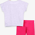 Комплект футболка і шорти для дівчинки Breeze Фламінго сірий 15160 - купити