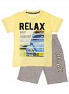 Комплект футболка и шорты для мальчика Breeze Relax желтый 14382