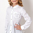 Блузка з довгим рукавом Mevis біла 2750-01 - ціна