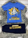 Комплект для мальчика футболка и шорты Battleground синий