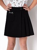 Школьная юбка для девочки Mevis черная 4256-02
