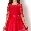 Платье нарядное для девочки Mevis красное 2573-04 - ціна