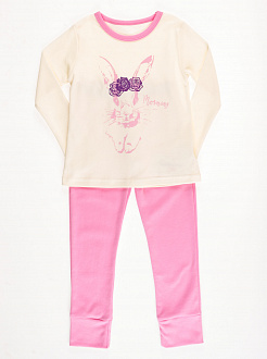 Пижама для девочки Фламинго молочная 245-222 - ціна
