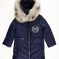 Куртка-пальто зимова для дівчинки SUZIE Береніс темно-синя ПТ-36711 - Київ