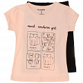 Комплект для дівчинки футболка та бриджі Benna Котики персиковий - ціна