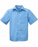 Рубашка с коротким рукавом для мальчика Bebepa синяя 1105-017
