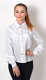 Блузка с длинным рукавом для девочки Mevis белая 2749-01