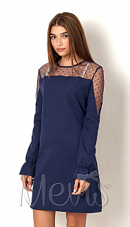 Ошатне плаття для дівчинки Mevis синє 2566-04 - ціна