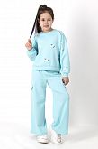 Стильный костюм для девочки Mevis голубой 4566-01