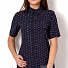 Блузка з коротким рукавом для дівчинки Mevis Серденька синя 2660-04 - ціна