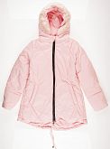 Куртка удлиненная для девочки ОДЯГАЙКО розовая 22101