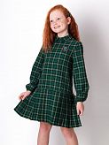 Платье для девочки Mevis Клетка зеленое 4296-02