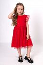 Нарядное платье для девочки Mevis Конфетти красное 5048-04