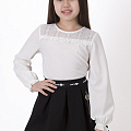 Нарядна блузка для дівчинки Mevis молочна 4437-02 - ціна
