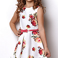 Платье для девочки Mevis Цветы белое 2457-01 - ціна
