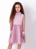 Нарядное платье для девочки Mevis пудра 4049-04