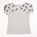 Комплект женский (футболка+шорты) VVL Кролики серый 334 - фото