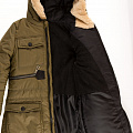 Куртка зимняя для девочки Одягайко хаки 20089 - світлина