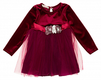 Сукня нарядна для дівчинки Barmy Квіти бордова 0341 - ціна