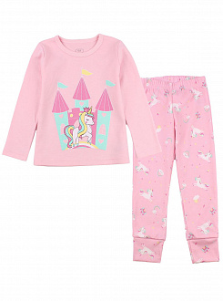 Піжама для дівчинки Фламінго Єдиноріг у замку рожева 245-222 - ціна