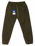 Утепленные брюки на махре для мальчика Hiwro темно-зеленые 711