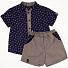 Комплект для мальчика (рубашка+шорты) Маленьке сонечко Чемпион темно-синий - ціна