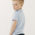Футболка-поло з коротким рукавом для хлопчика SMIL блакитна 114733/114734 - фото