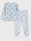 Пижама детская вельсофт Фламинго Коалы голубая 855-910