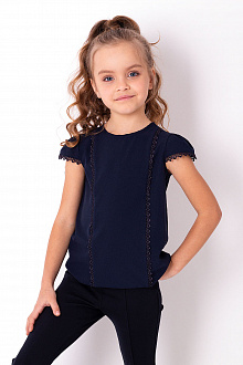 Блузка для дівчинки Mevis синя 3729-03 - ціна