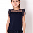 Блузка з коротким рукавом для дівчинки Mevis синя 3682-03 - ціна