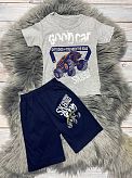 Комплект для мальчика футболка и шорты серый Road 5010-117