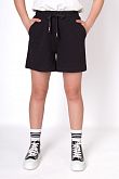 Трикотажные шорты для девочки Mevis черные 5106-01