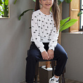 Шкільна блузка для дівчинки Mevis Собачки біла 4742-01 - ціна