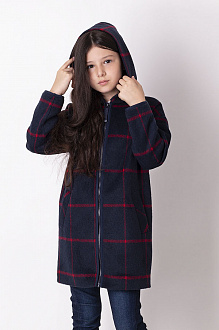 Пальто для дівчинки Mevis темно-синє 3480-02 - ціна