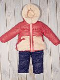 Комбинезон раздельный зимний для девочки (куртка+штаны) ОДЯГАЙКО коралловый 20023/32005