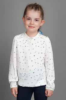 Блузка с брошью для девочки Kidzo Геометрия BF-2-06 - ціна