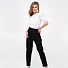 Трикотажні брюки-карго для дівчинки SMIL чорні 115497 - фото