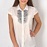 Блузка з коротким рукавом для дівчинки Mevis молочна 2710-01 - ціна