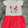 Трикотажне плаття для дівчинки Barmy Зайка сіре 0542 - ціна