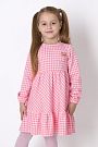 Платье для девочки Mevis Клетка розовое 4897-02