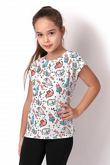 Блузка для дівчинки Mevis Котики біла 3256-02 - ціна