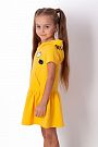 Трикотажное платье для девочки Mevis желтое 3736-03