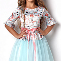 Нарядное платье для девочки Mevis мятное 2177-03 - ціна