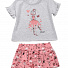 Комплект футболка і шорти для дівчинки Фламінго Балерина сірий 743-420 - ціна