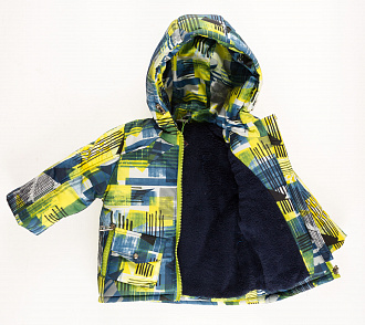 Комбинезон зимний раздельный для мальчика (куртка+штаны) Одягайко Абстракт желтый 20070 +32008 - Київ