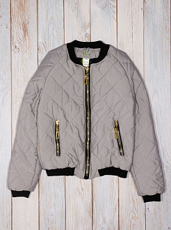 Куртка-бомбер для дівчинки Одягайко сіра 22257 - ціна