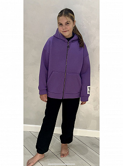 Утеплений спортивний костюм для дівчинки фіолетовий лаванда 2211 - ціна